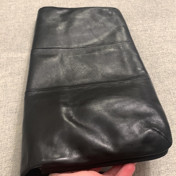 Coach Oversized Black Kristen Clutch with Silver Hardware - Picture 12 of 13